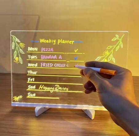 LED Light-up Acrylic Dry Erase Board with Markers