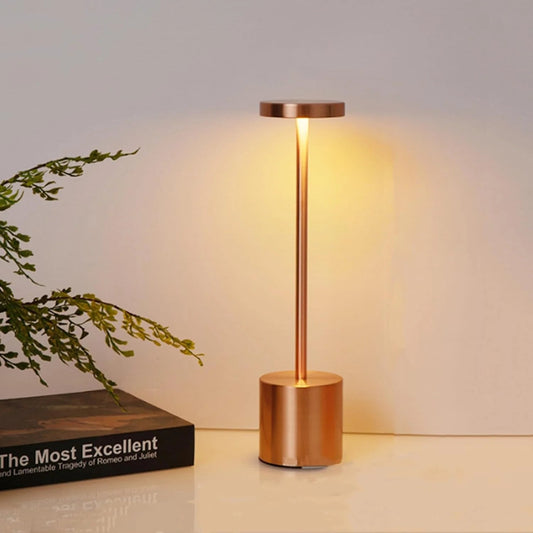 USB Rechargeable LED Night Light Desk Lamp 3 Color Touch Sensor Metal Table Lamp