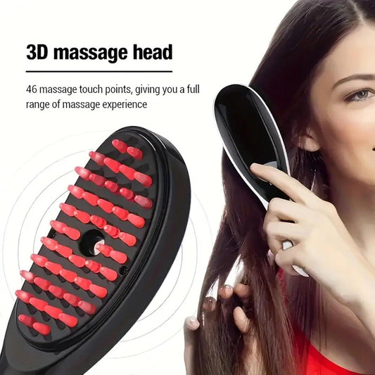 Electric 3D Scalp Massage Comb with Steam Spray & Red Blue Light Therapy