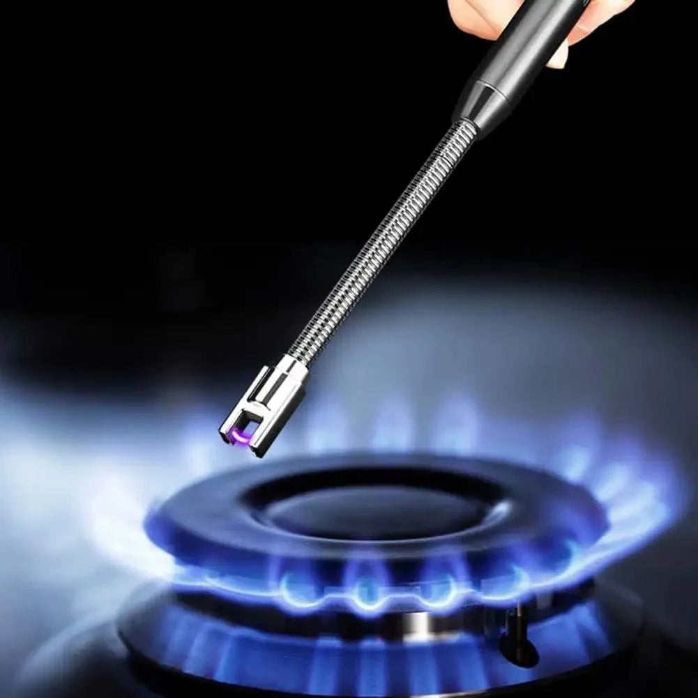 Rechargeable Arc Light Metal | Kitchen USB Arc Lighter With Hanging Hook
