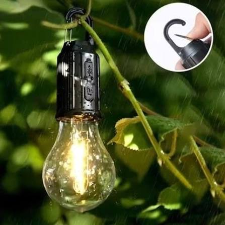Rechargeable Portable LED Camping Lantern, Tent Lamp with Clip Hook