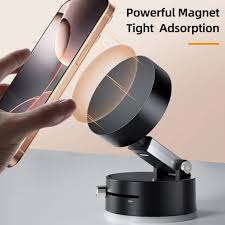 360° Rotating Magnetic Car Phone Holder – Strong Suction Dashboard Mount for All Smartphones