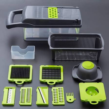 16-in-1 Multi-Functional Vegetable Chopper, Dicer & Slicer with Storage Container
