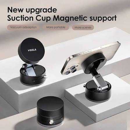 360° Rotating Magnetic Car Phone Holder – Strong Suction Dashboard Mount for All Smartphones