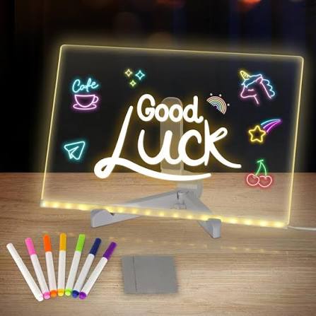 LED Light-up Acrylic Dry Erase Board with Markers