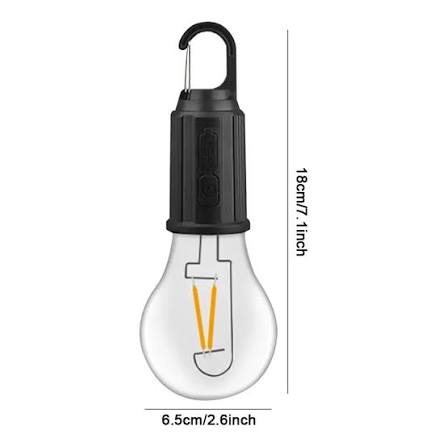 Rechargeable Portable LED Camping Lantern, Tent Lamp with Clip Hook