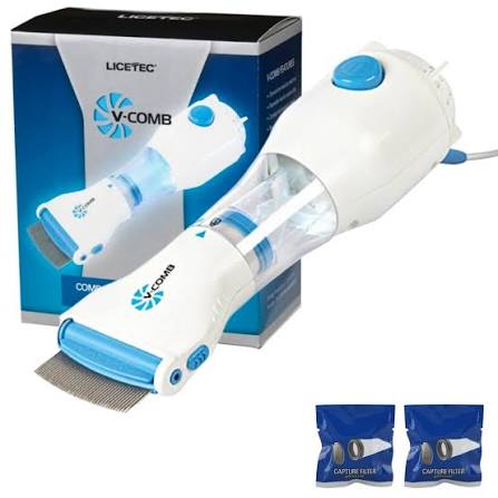 Anti Lice Metal Comb with 4 Filters | Stainless Steel Fine Tooth Head Lice